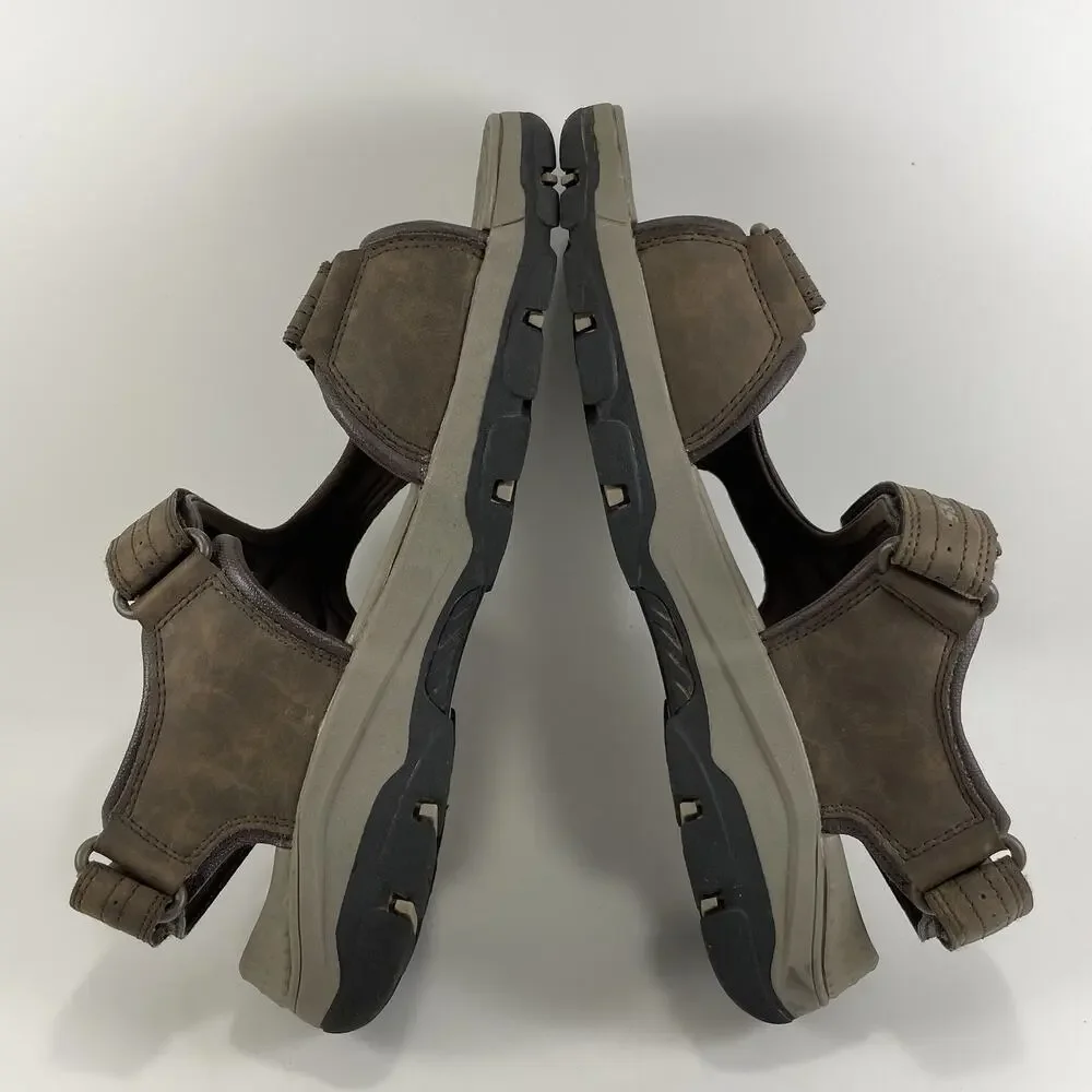 Skechers Tresmen Garo Sandals Mens Size 10 Brown Leather Active Hiking Strappy